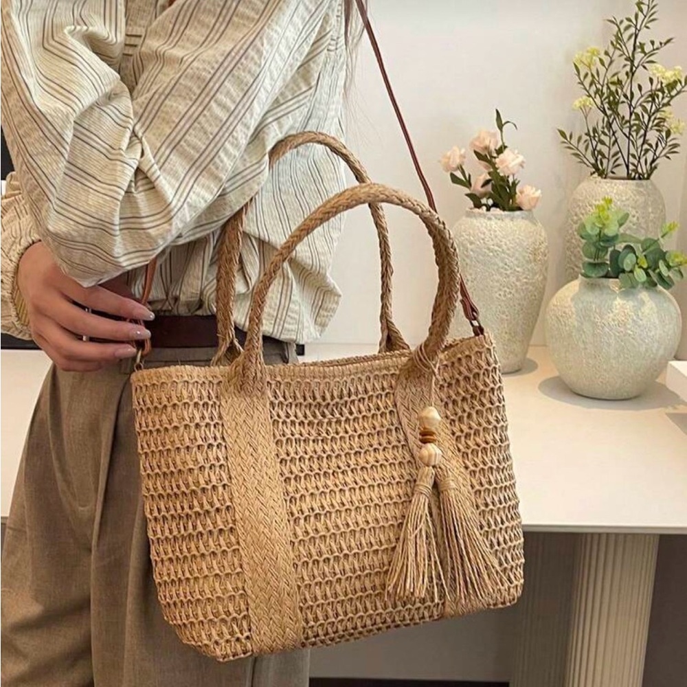 Woven Bag with Tassel